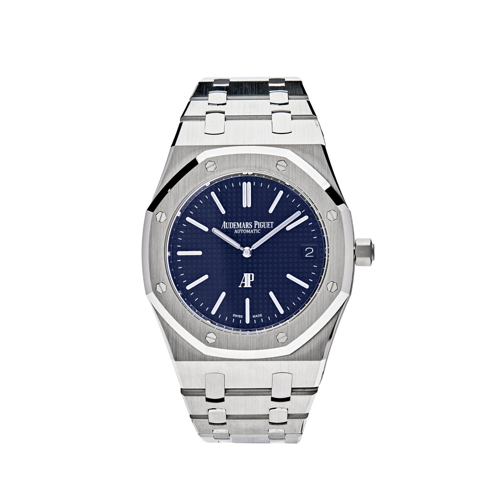 Audemars Piguet Royal Oak Jumbo Extra-Thin 50th Anniversary Steel Blue Dial 16202ST.OO.1240ST.01