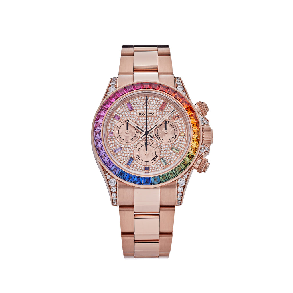 Rolex Rainbow Daytona 116595RBOW Rose Gold Pave Dial