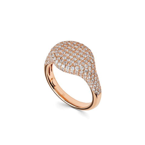 Jewels Aficionado by Wrist Aficionado diamond pave signet ring
