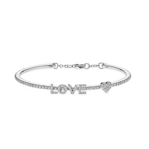 Jewels Aficionado by Wrist Aficionado 'Love' diamond tennis bracelet