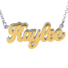 Load image into Gallery viewer, Sterling Silver 14kt Gold or 14kt Rose Gold Personalized Double 3 D Name