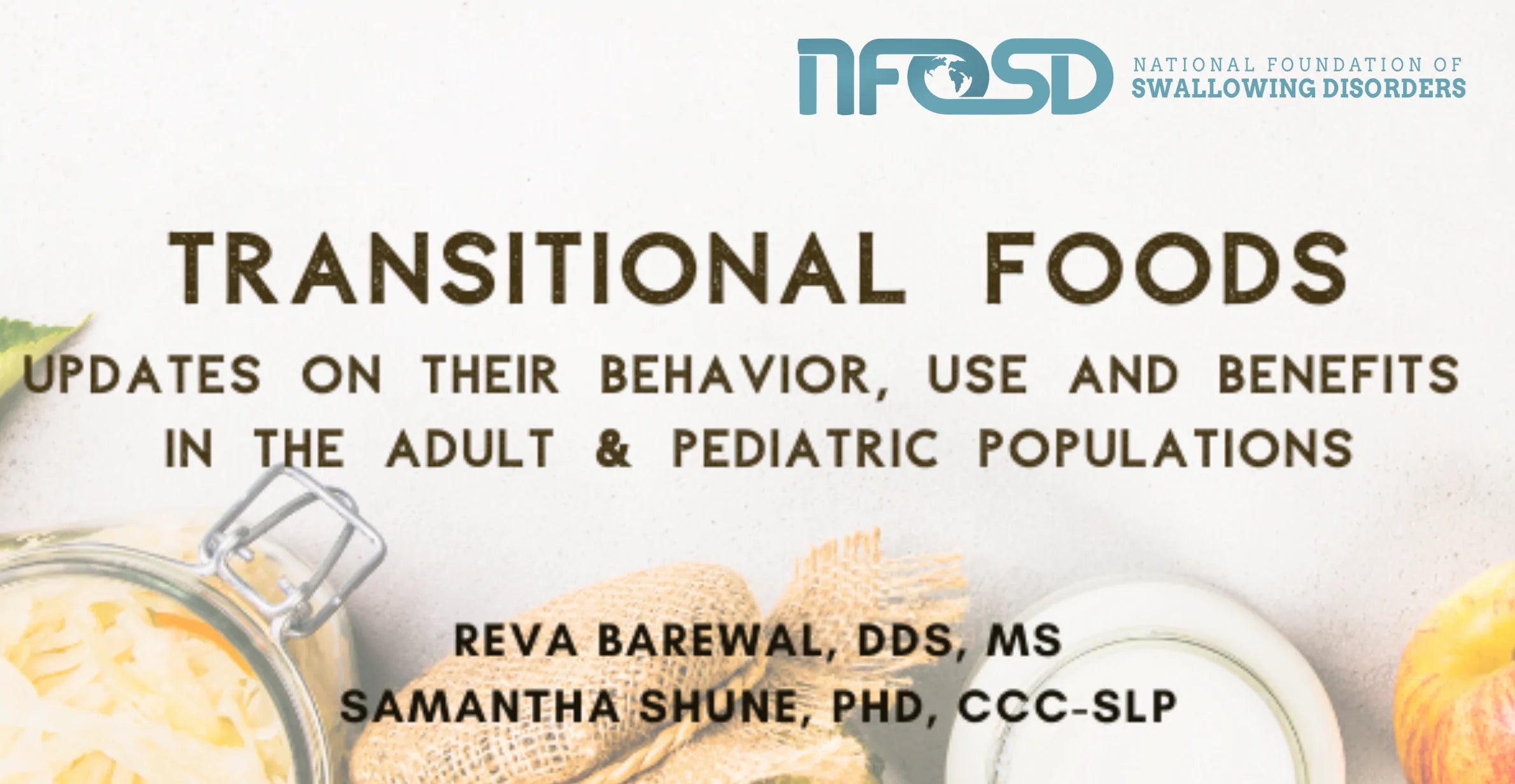 reva barewal talking about transitional foods at nfosd