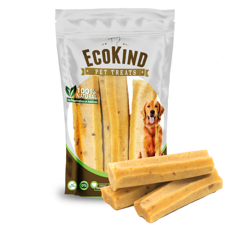 Bacon Flavor Gold Yak Chews for Large Dogs (1 lb to 5lb Bags) - EcoKind Pet Treats product image