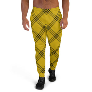 yellow plaid joggers