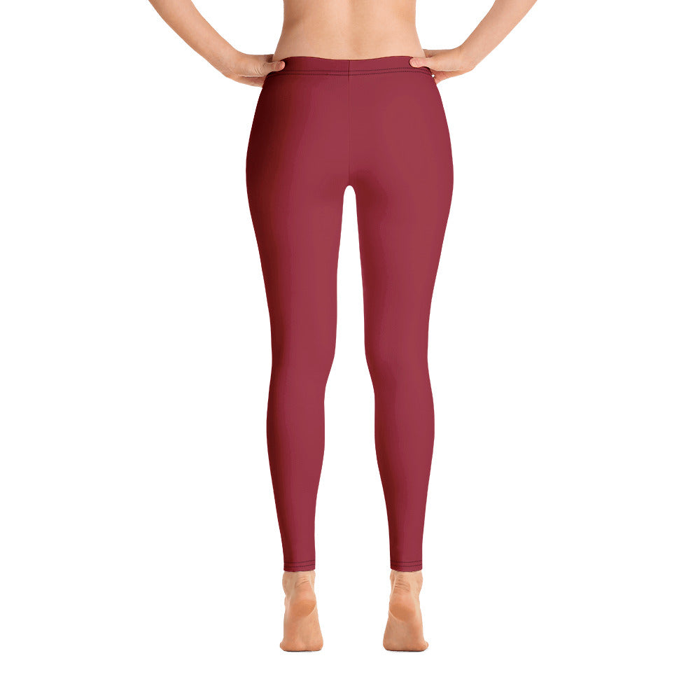 Outfits with Burgundy Leggings Womens Back