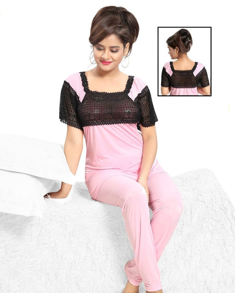 Silk Pajamas for Women Comfy Two Piece Set Ladies Nightdress