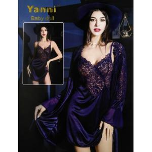 Satin Chemise Nightgown and Robe Sets Lingerie