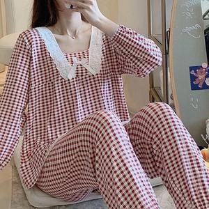 Women's Check Printed Design Pajama Set