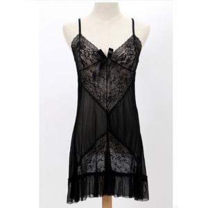 Lace Nightwear V Neck With G-String Panty