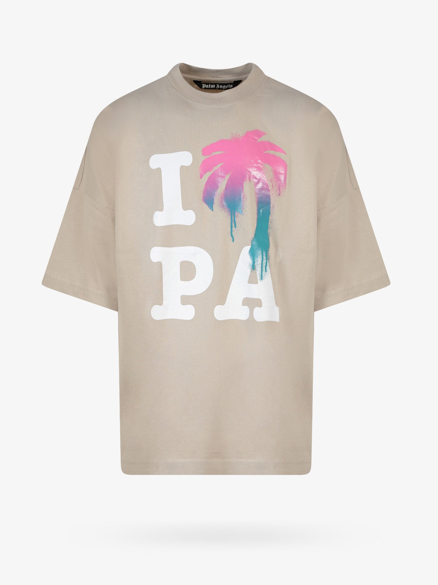 Palm Angels I Love Pa T-shirt In Beige