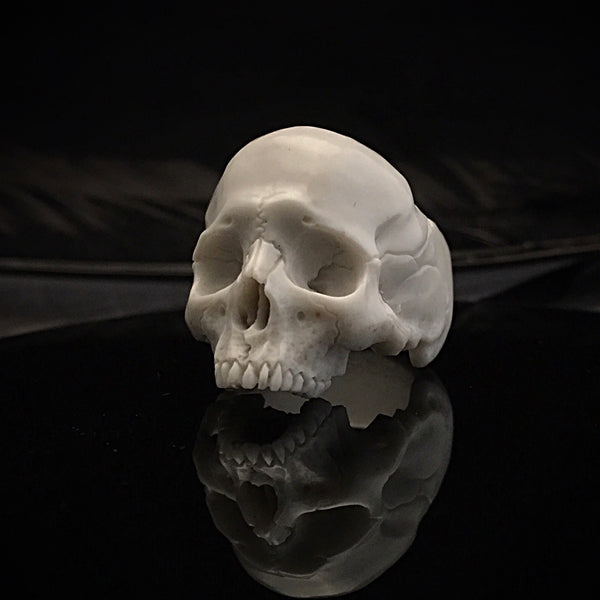 marble skull ring