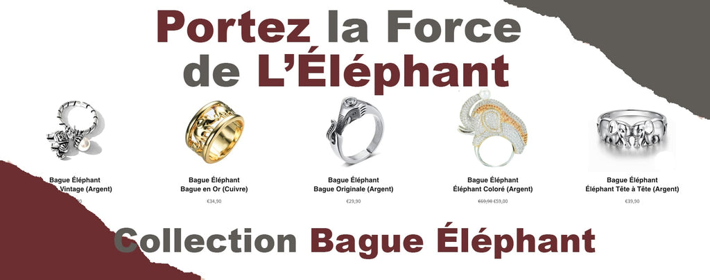collection de bague éléphant