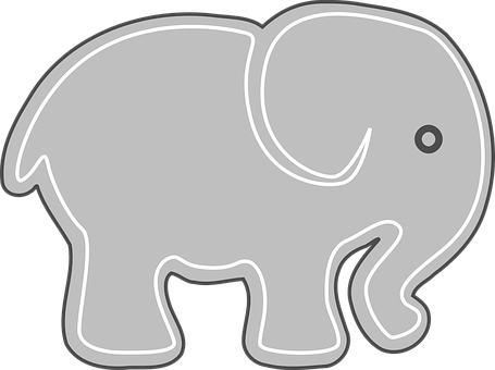 coloriqge éléphant gris clair