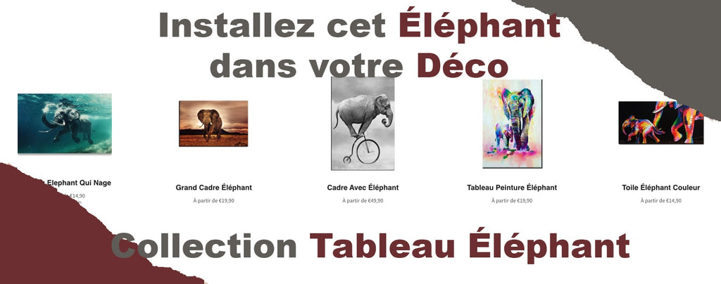 collection de tableau éléphant