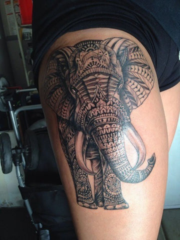 tatouage elephant tribal