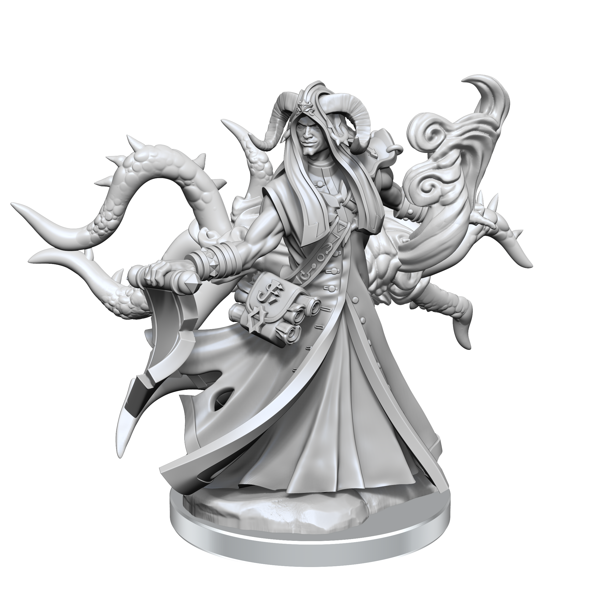 D&D Frameworks: Tiefling Warlock Male - Unpainted and Unassembled