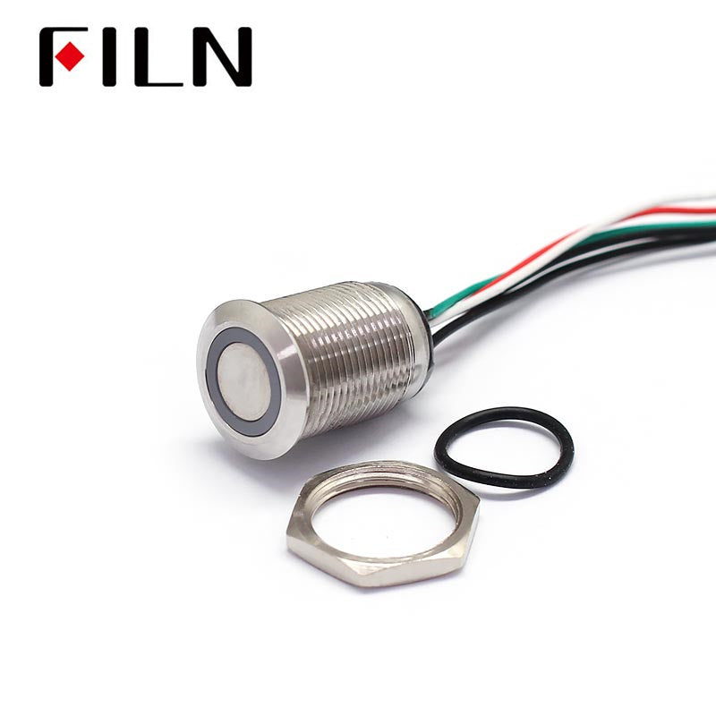 16MM 12V Red Green Double Color Metal Push Button Starter Switch online shop