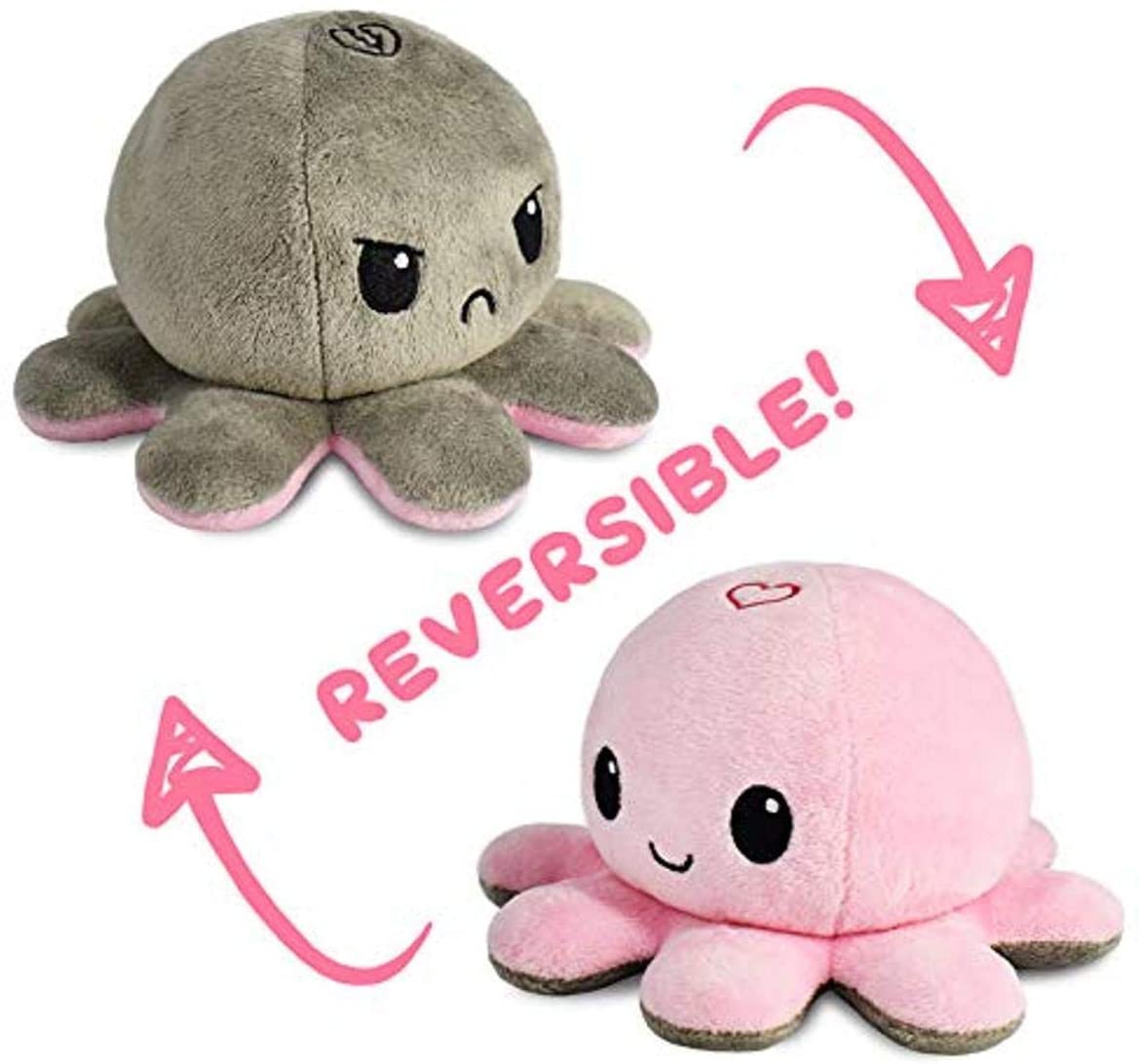 reversible mood plush octopus