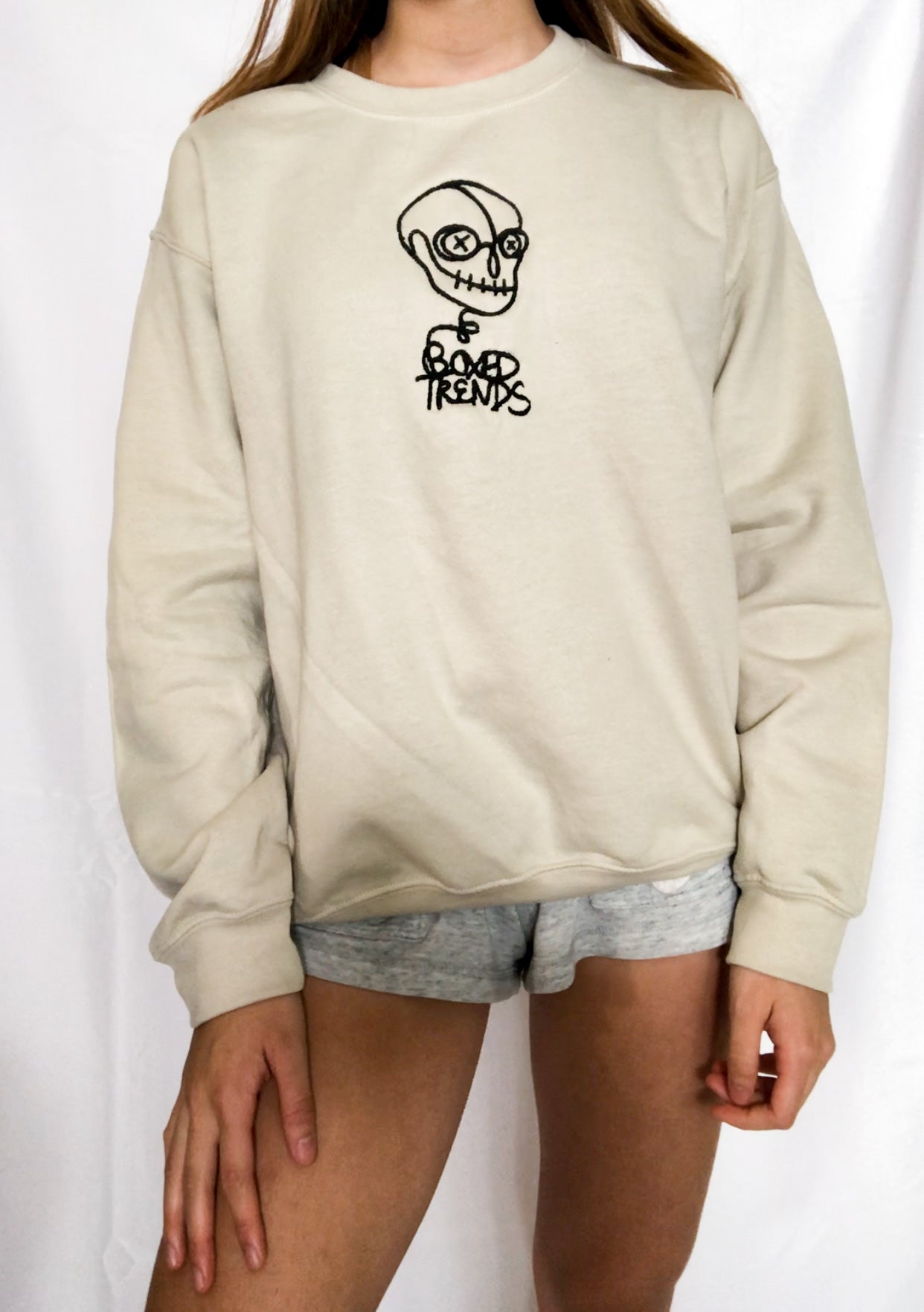 embroidered skeleton sweatshirt