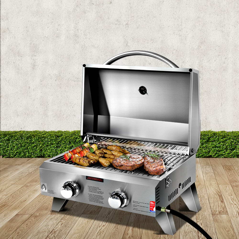 Grillz Portable 2 Burner Gas BBQ Online | Afterpay Available | Tanstella