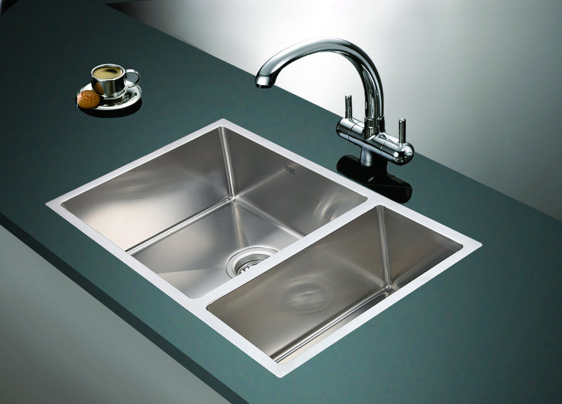 715x440mm Handmade Stainless Steel Undermount Topmount Kitchen Sink