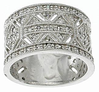 Sterling Silver Rings, Wedding Rings, Wedding Bands, Cubic Zirconia