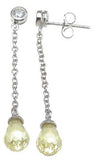 925 sterling silver pear fashion bezel earrings 1 5 ct