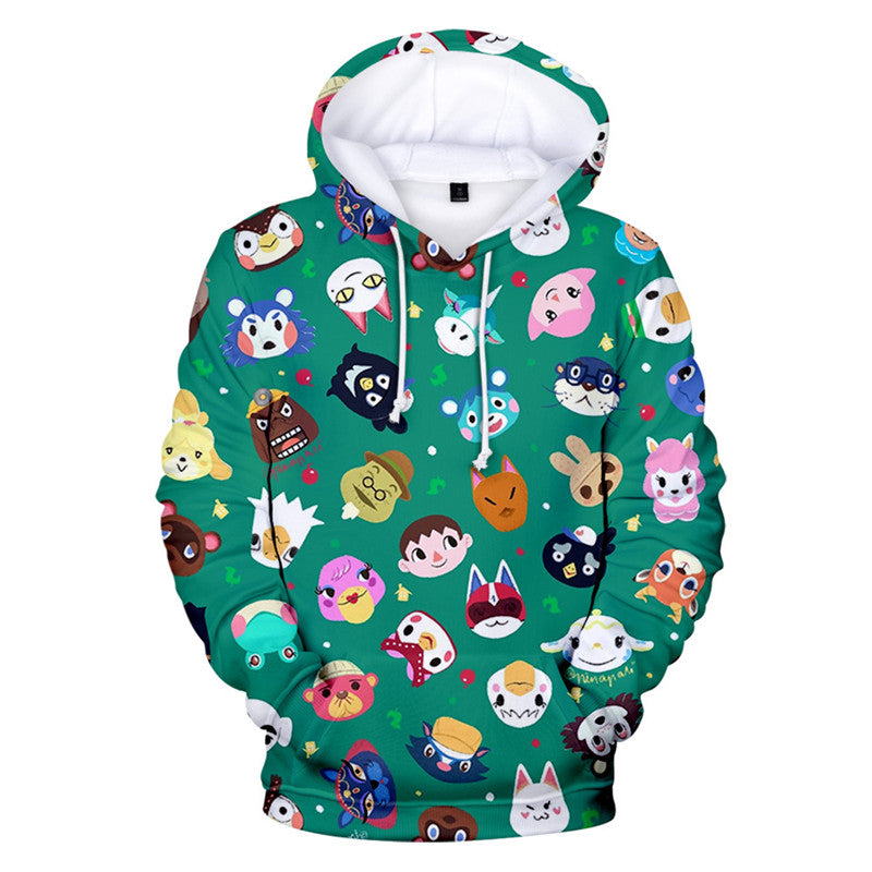 Fashion 3D Animal Crossing Printed Hoodie Pullover - younghoodie