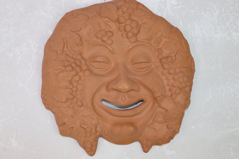 bacco maschera in terracotta