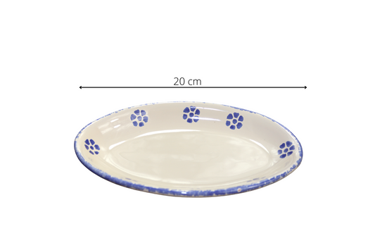Piatto da portata ovale sperlunga in ceramica Margherite - Liberati