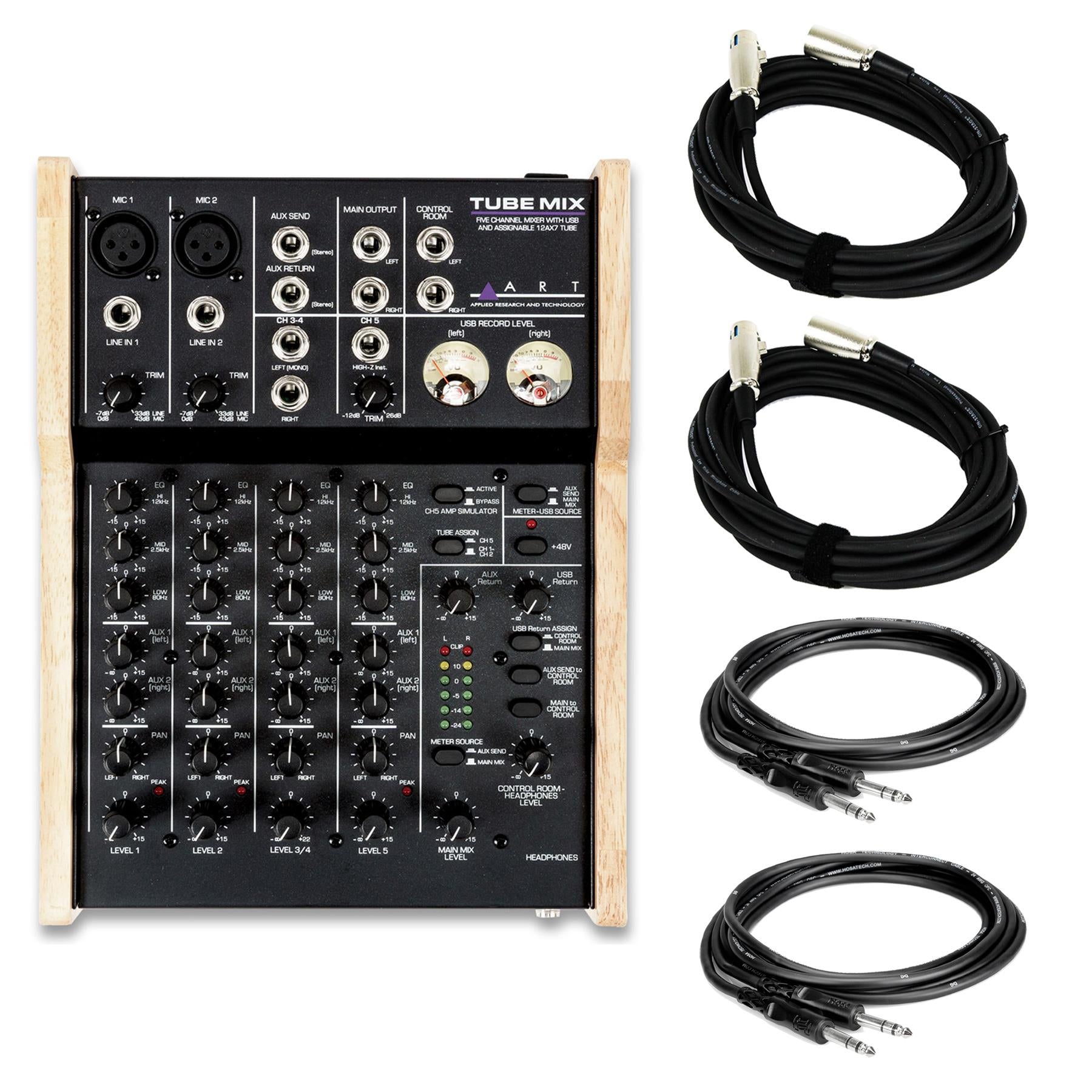 ART Tube Mix 5 Mixer Bundle with Samson SR350 Headphones – Pixel