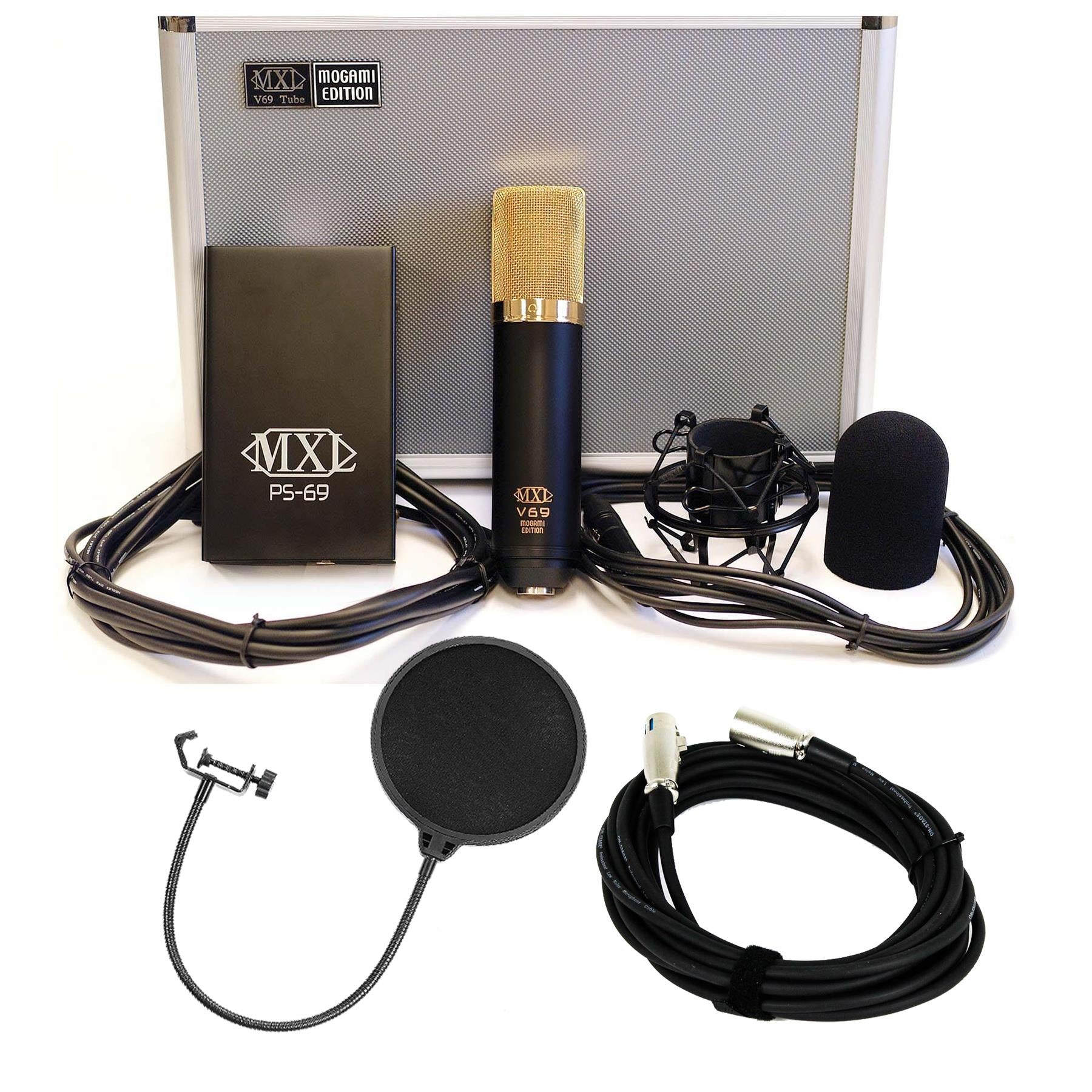 MXL V69M Tube Condenser Microphone w/ Pro Co EXMN-15 XLR Cable