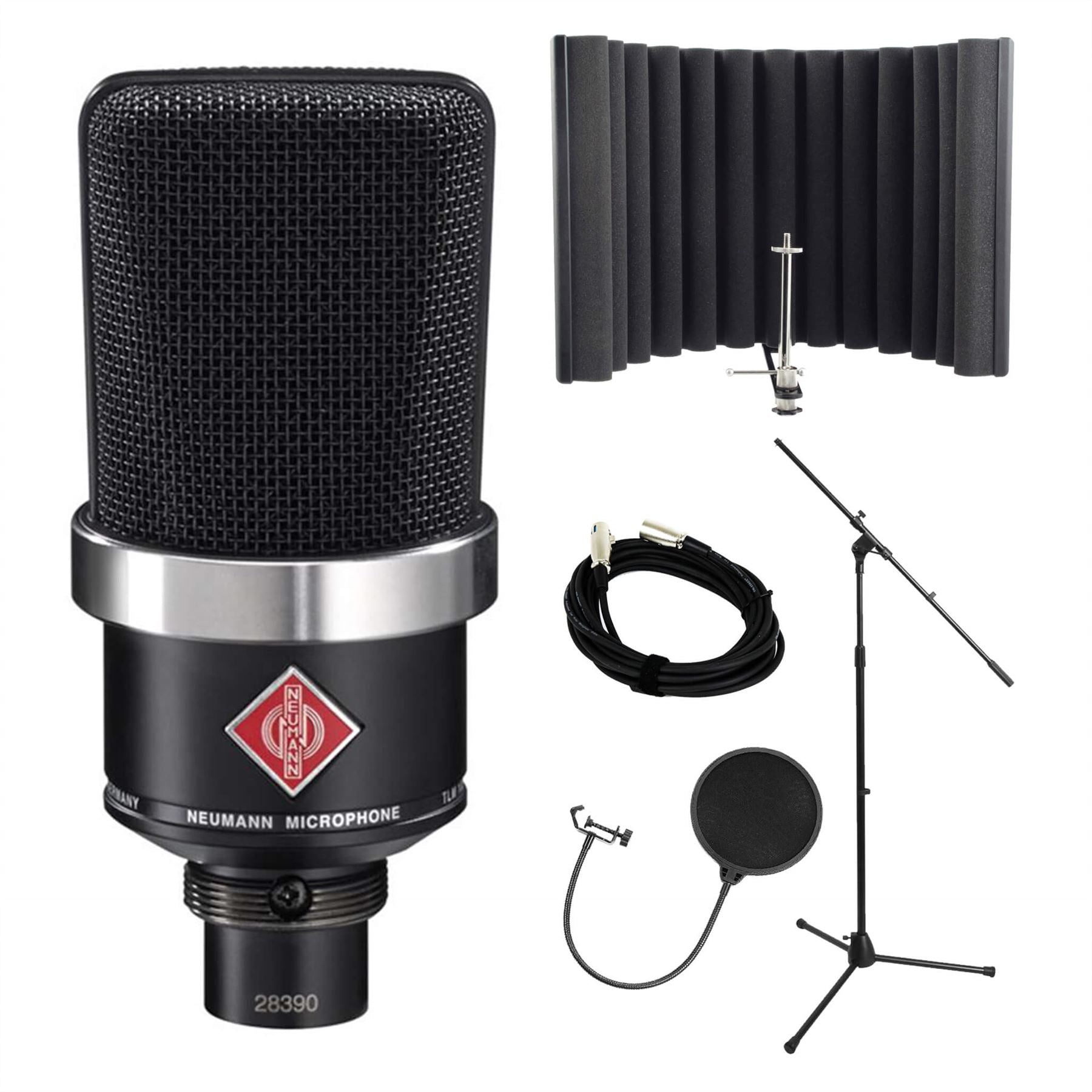 Neumann TLM 102 Black Microphone w/ Bonus Shock Mount & 20-foot 