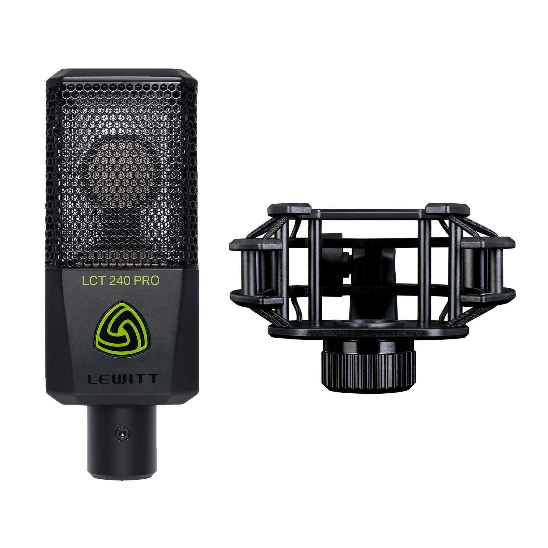 Lewitt LCT 240 Pro Black with Shockmount w/ Pro Co EXMN-15 XLR