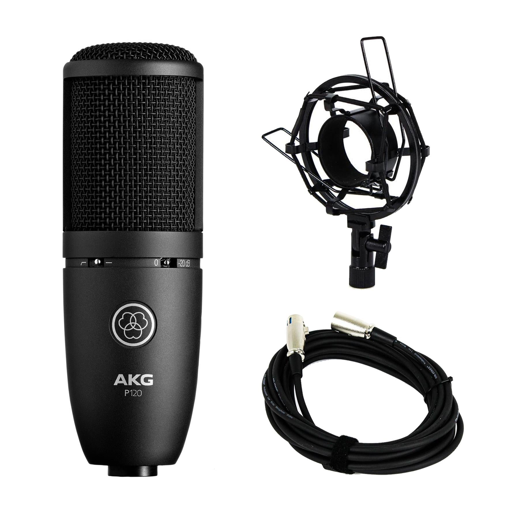 AKG P120 Microphone w/ 20-foot XLR Cable Bundle – Pixel Pro Audio