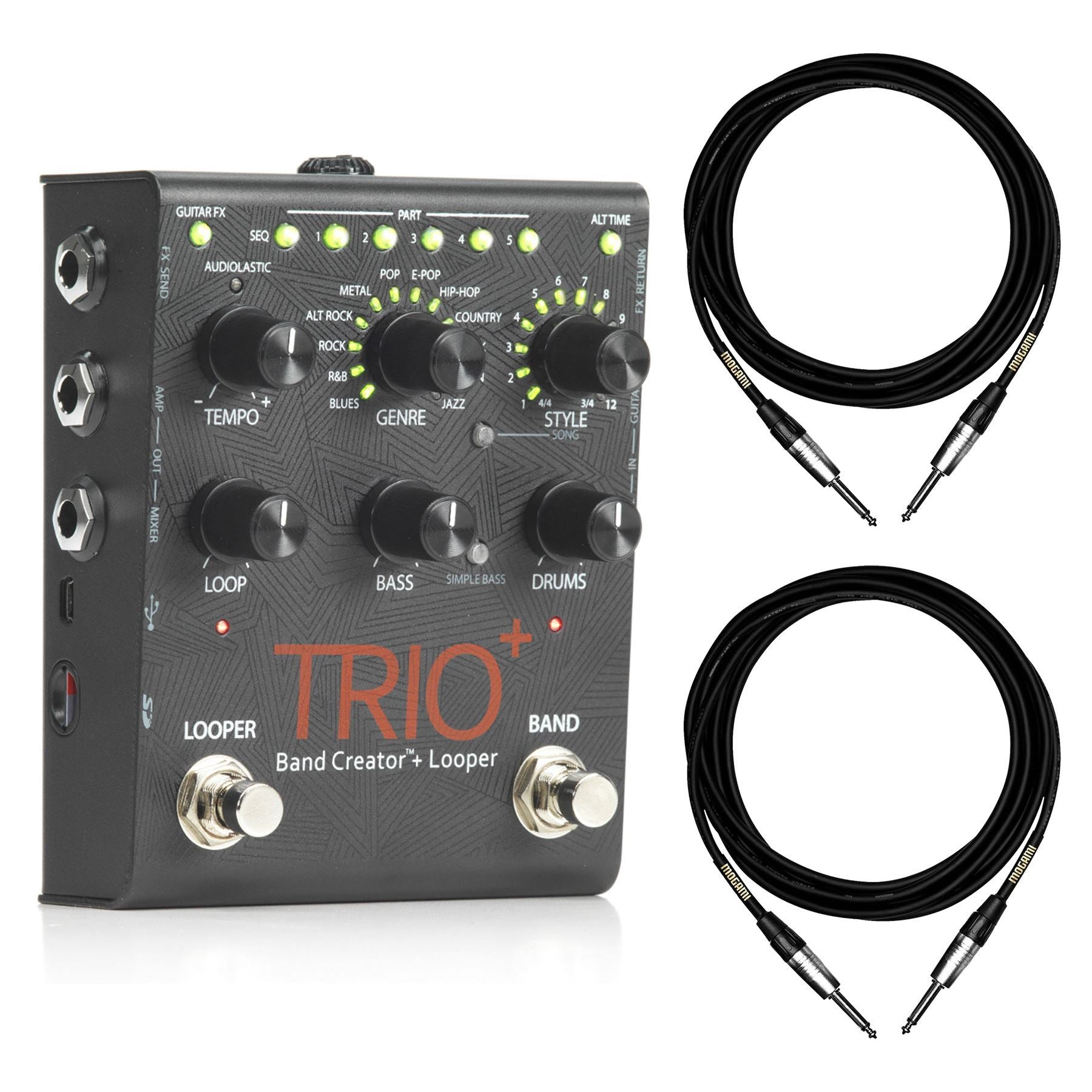 Digitech Trio+ Band Creator and Looper Effect Pedal w/ Snark X