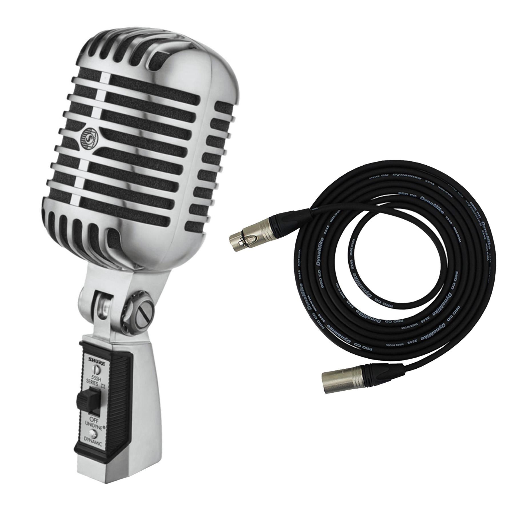 Shure 55SH Series II Microphone w/ Premium 15-foot XLR Mogami ...