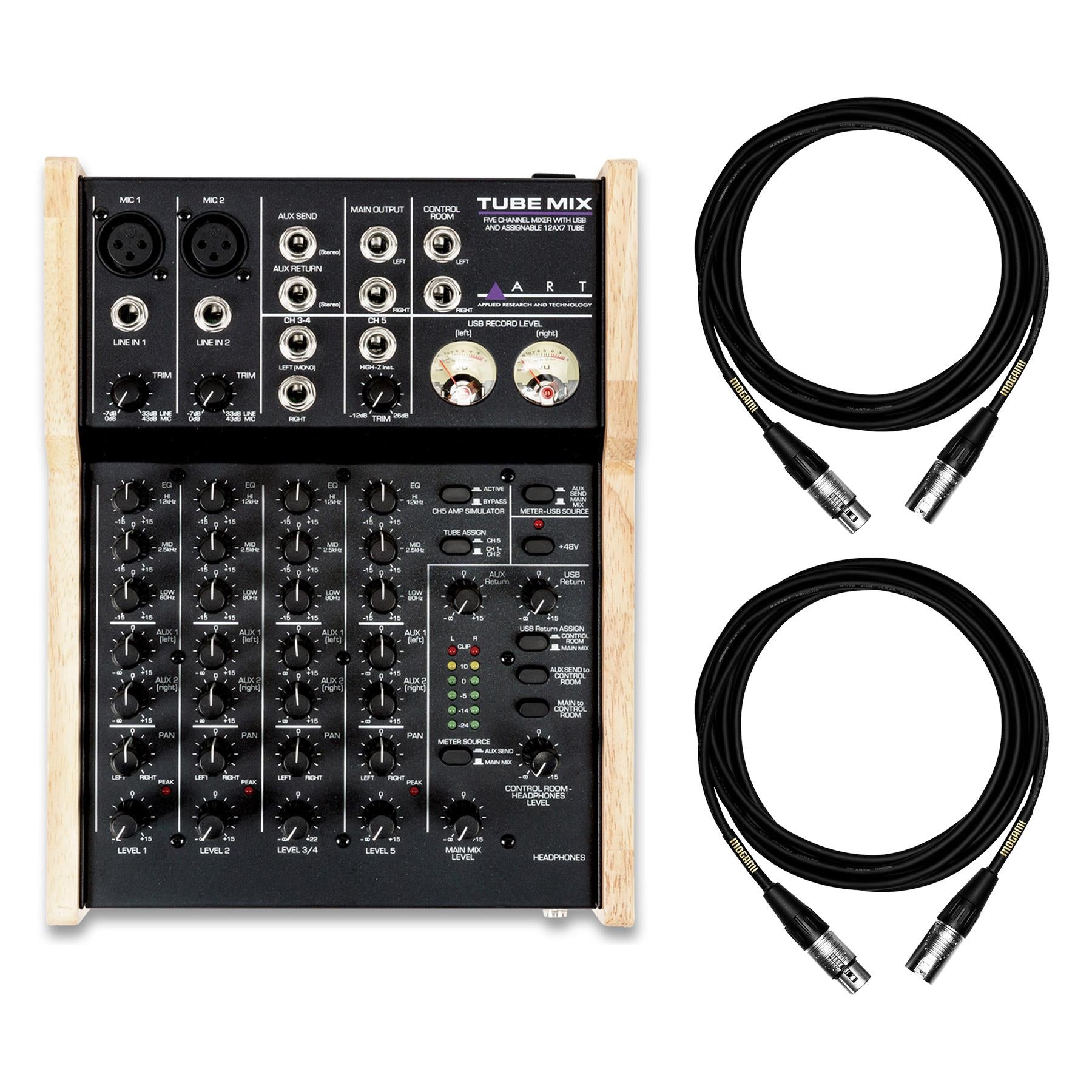 ART Tube Mix 5 Mixer Bundle with Samson SR350 Headphones – Pixel