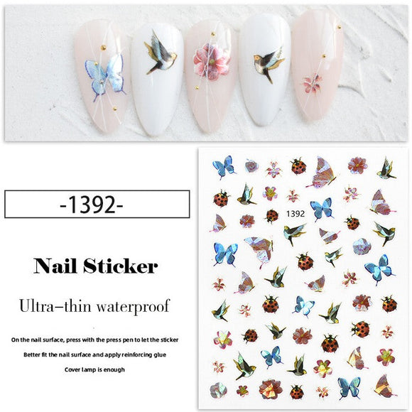 Nail Sticker - 1392 - Butterflies – Madz Nail & Beauty