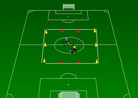 Play tag to give players a fun soccer warm up drill - Soccer Warm