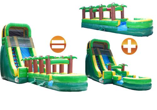 22'H Palm Tree Screamer Slide w/ Slip n Splash