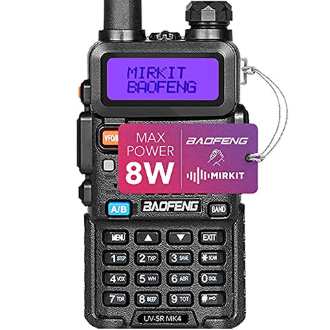 BaoFeng UV-S9 Plus 8W High Power Tri-Power Portable Two Way Radio with  Extra 2200 mAh Battery,USB Charger Cable,Programming Cable,Speaker Mic