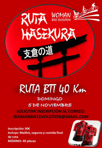 RUTA CICLISTA BTT - RUTA HASEKURA WOMAN BIKE EVOLUTION BY BRK23