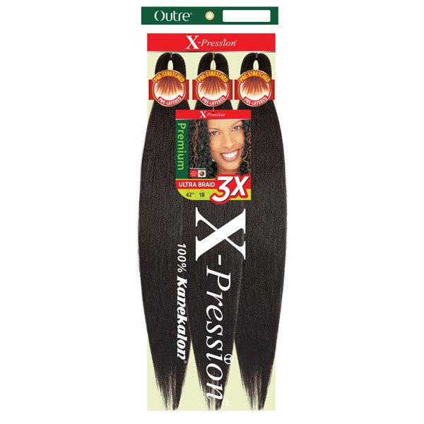 Outre X Pression 100 Kanekalon Pre Stretched Braiding Hair 3x