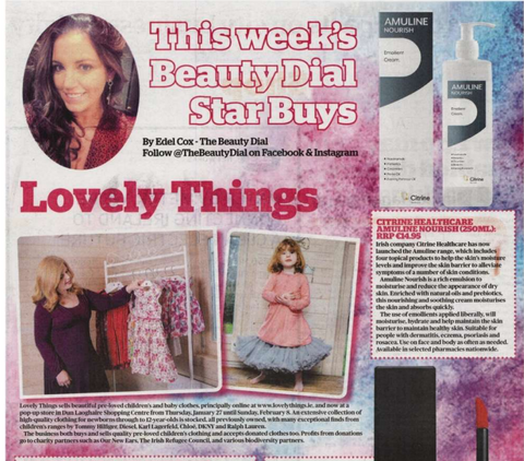 Short article in the Southside People (local paper) about Lovely Things, Wednesday, January 26 2022