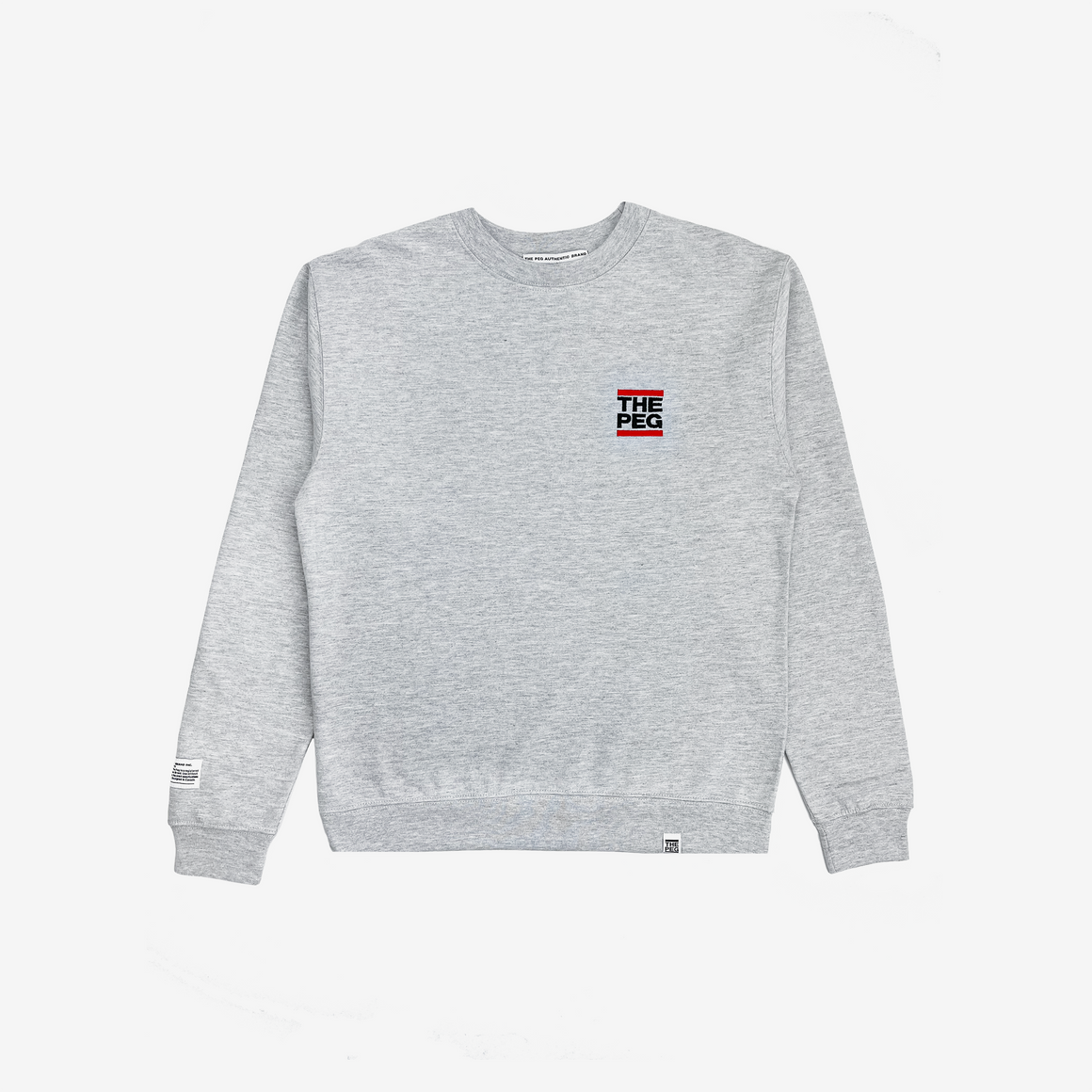 Mid Weight Premium Embroidered Crew (Heather Grey)