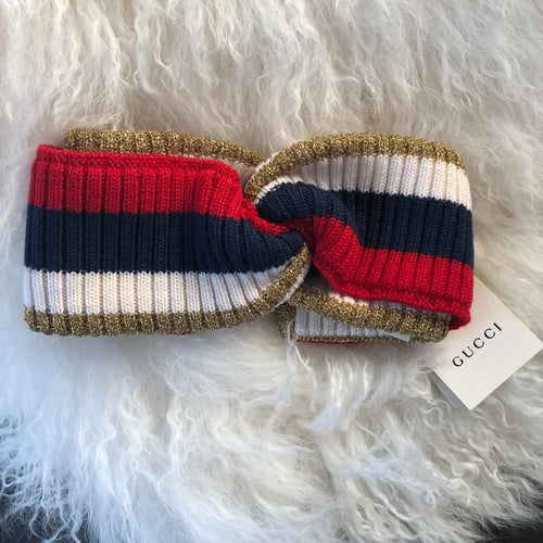 Gucci Queen Heron Headband and Wristband Set in Blue