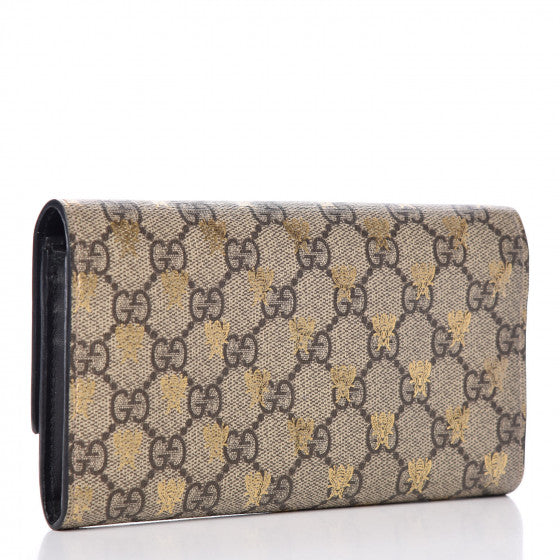 Gucci Bee Wallet in Gold and Canvas – Gavriel.us