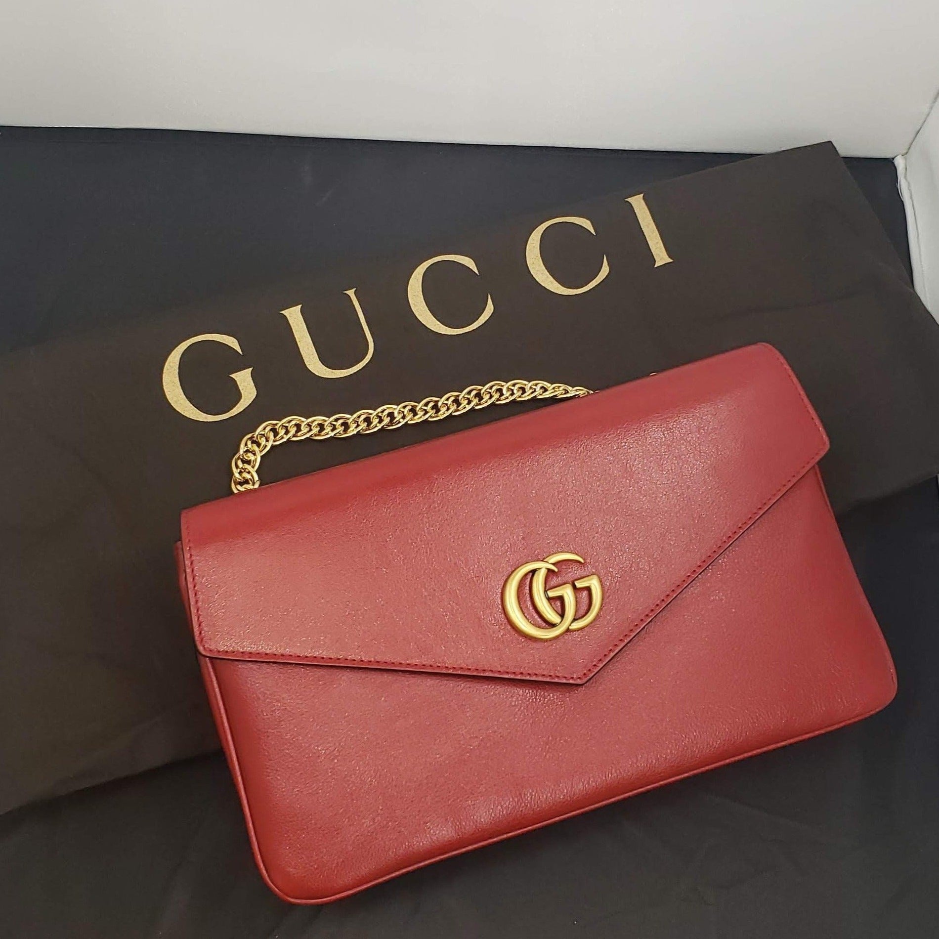 Gucci Thiara Medium Double Envelope Bag Black/Red – Gavriel.us