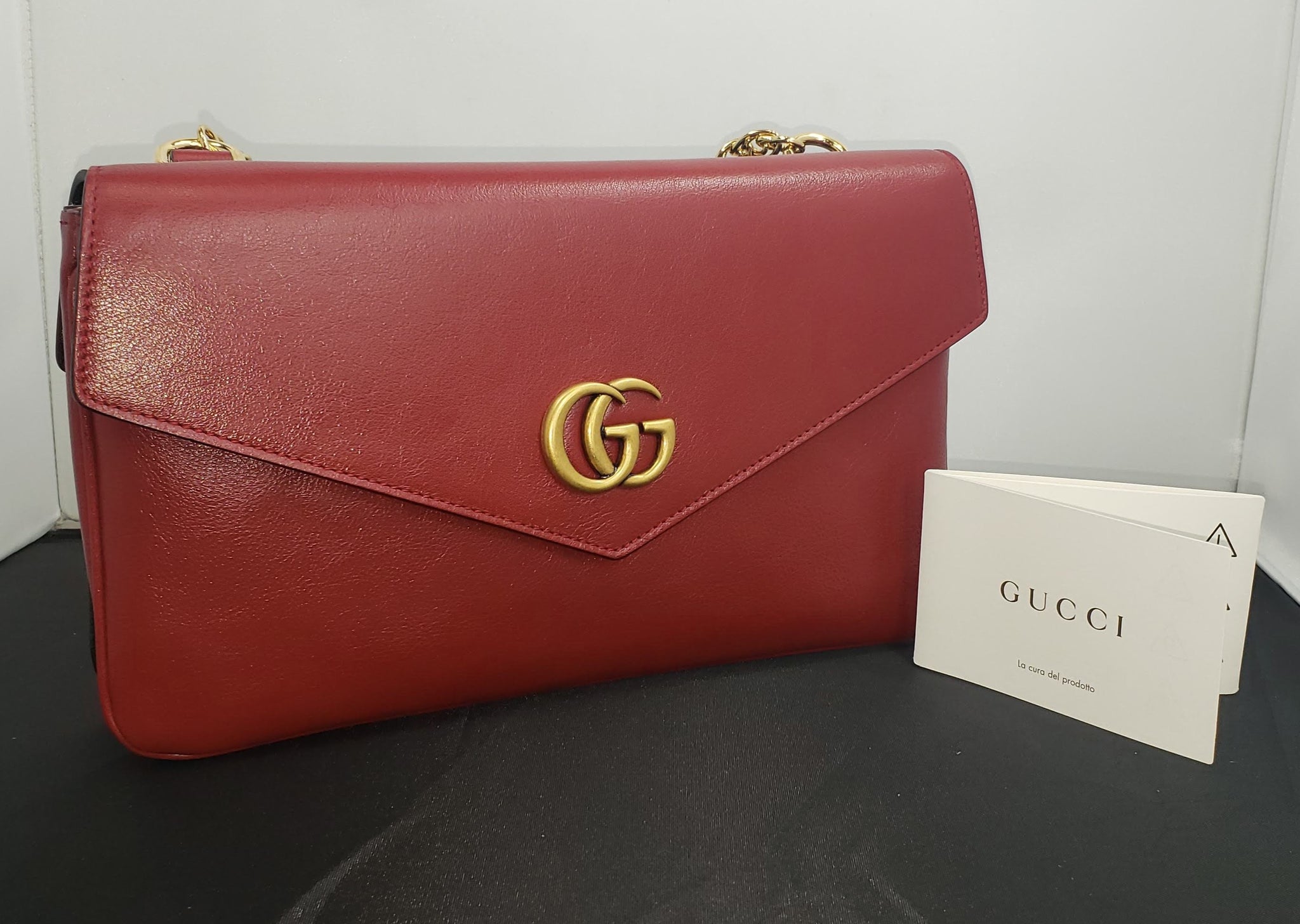 Gucci Thiara Medium Double Envelope Bag Black/Red – Gavriel.us